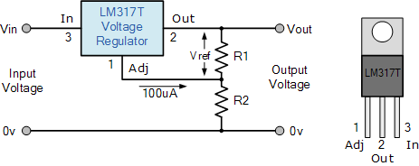 Variable Voltage Power Supply Using The LM317T