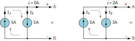 parallel entgegengesetzte Stromquellen