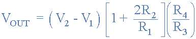 équation de l'amplificateur d'instrumentation