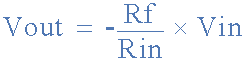 反転演算増幅器のゲイン