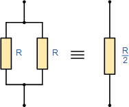 resistências iguais em paralelo