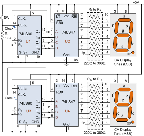 7 Segment Display Counter Tutorial 1480